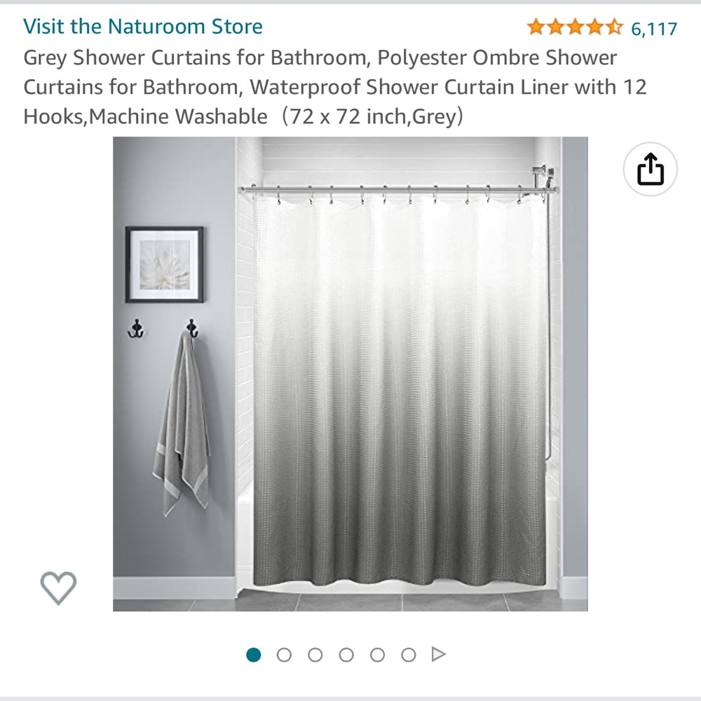 Grey Shower Curtain
